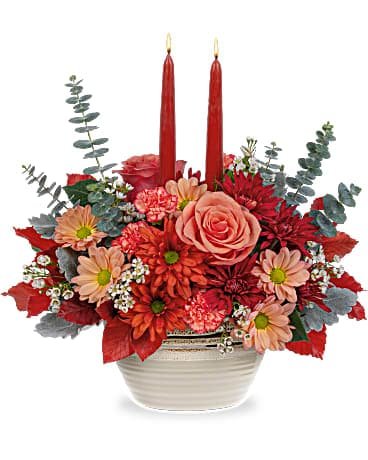 Teleflora's Artisanal Harvest Centerpiece Bouquet