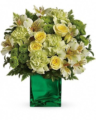 Teleflora's Emerald Elegance Bouquet Flower Arrangement