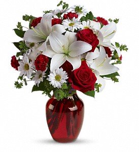 Be My Love Bouquet with Red Roses in Reading PA, Heck Bros Florist
