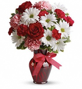 Hugs and Kisses Bouquet with Red Roses in Reading PA, Heck Bros Florist